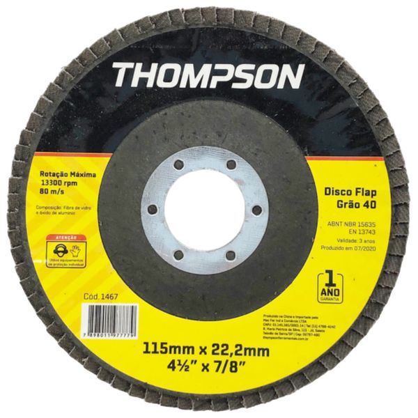 THOMPSON DISCO FLAP 4.1/2 GRÃO 040