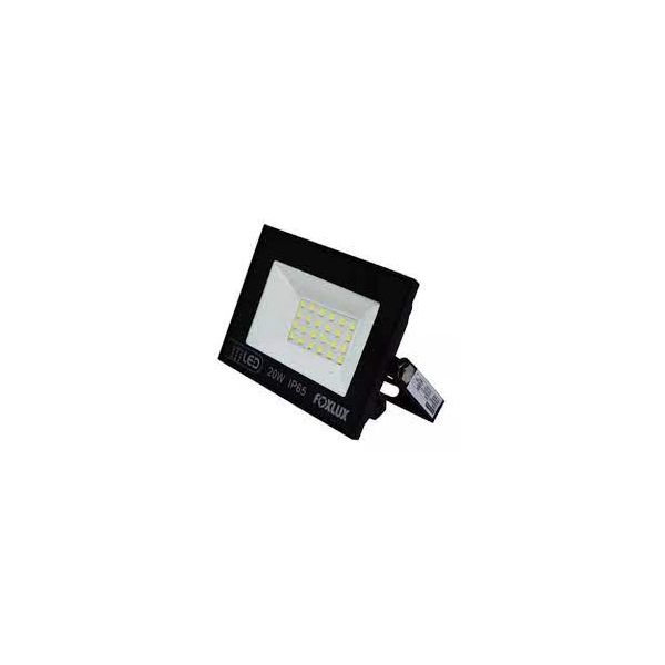 FOXLUX REFLETOR LED 20W X 6500K PRETO BIVOLT