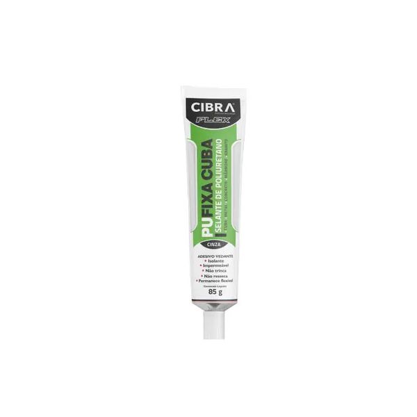 CIBRAFLEX PU FIXA CUBA CINZA 85G