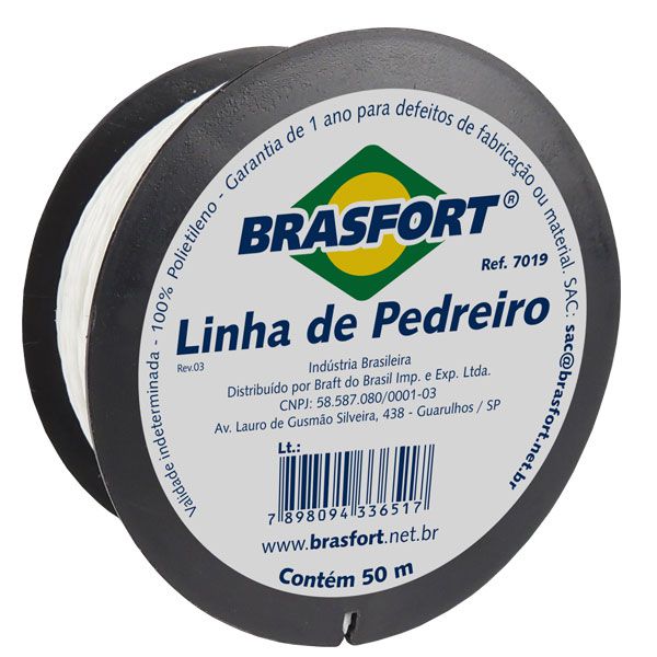 BRASFORT LINHA PARA PEDREIRO TRANÇADA C/ 50M