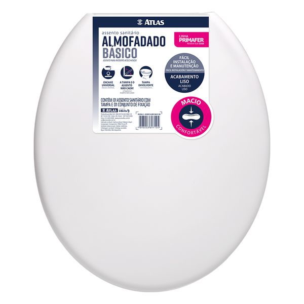 ATLAS ASSENTO ALMOFADADO BÁSICO PLÁSTICO BRANCO