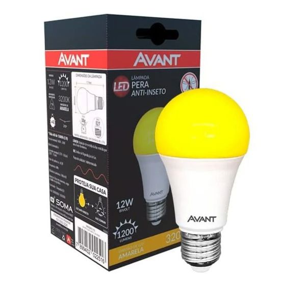 AVANT LAMPADA PERA ANTI - INSETO A60 12W BIVOLT
