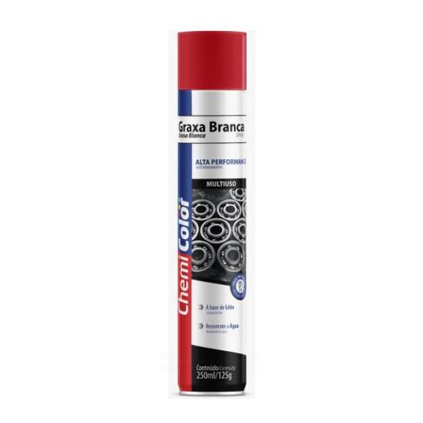 BASTON CHEMICOLOR GRAXA LITIO BRANCA AEROSSOL 250ML/125GR