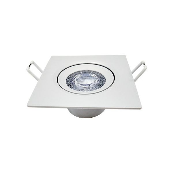 AVANT SPOT SUPIMPA QUADRADO BRANCO 5W X 3000K BIV. (LUZ AMARELA)