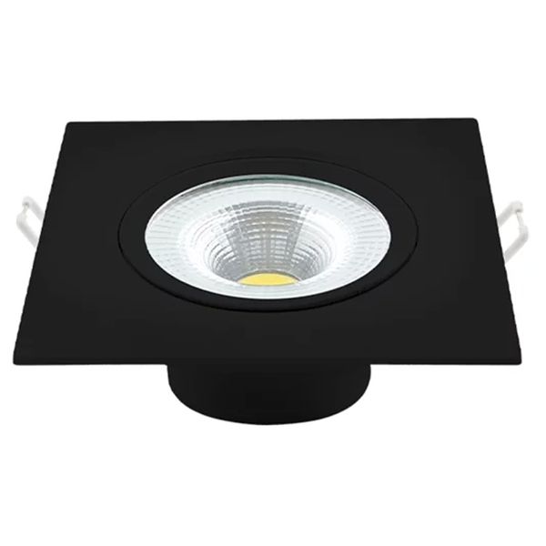 AVANT SPOT SUPIMPA QUADRADO PRETO 5W X 3000K BIV. (LUZ AMARELA)