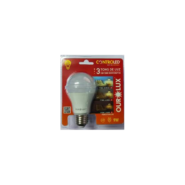 OUROLUX LAMP BULBO CONTROLED 3 TONS 09W 6500K