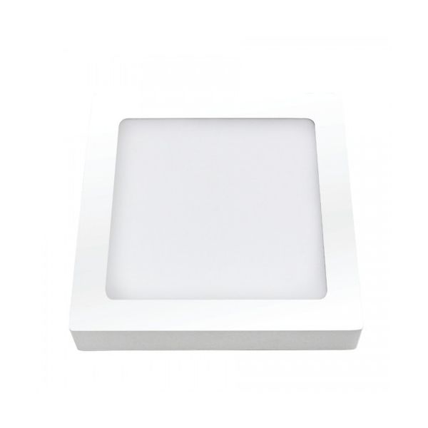 OUROLUX LUMINÁRIA SOBREPOR QUADRADA BRANCA BIVOLT 12W X 6400K (16X16X3CM)