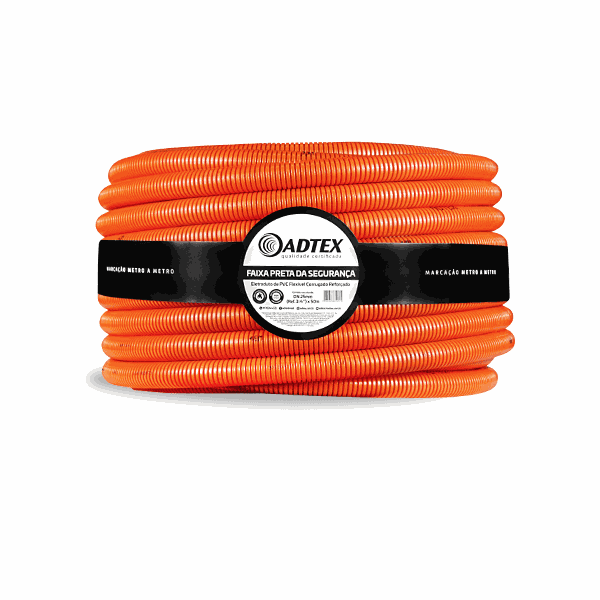 ADTEX CONDUÍTE CORRUGADO LARANJA REFORÇADO 20MM C/ 50MT
