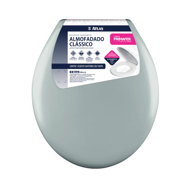 ATLAS ASSENTO ALMOFADADO CLASSIC PLASTICO CINZA
