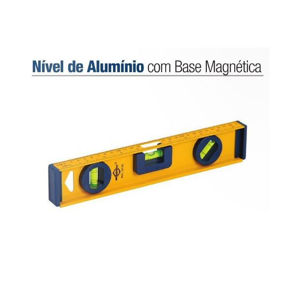 BRASFORT NÍVEL ALUMÍNIO BASE MAGNÉTICA 35CM