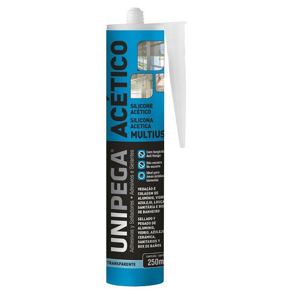 UNIPEGA SILICONE ACETICO INCOLOR 250ML