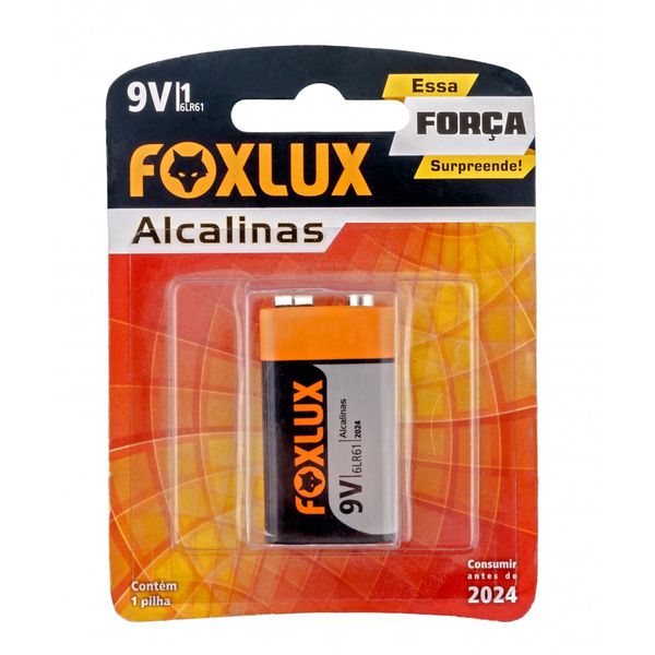 FOXLUX BATERIA ALCALINA 9V BLISTER C/ 01 UN