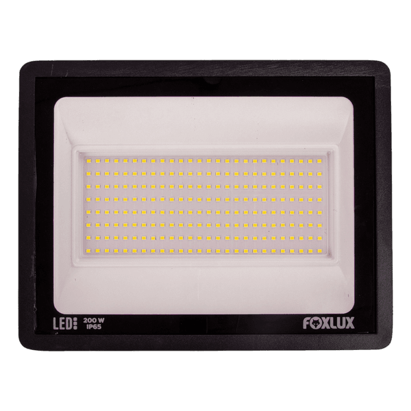 FOXLUX REFLETOR LED 200W X 6500K PRETO BIVOLT