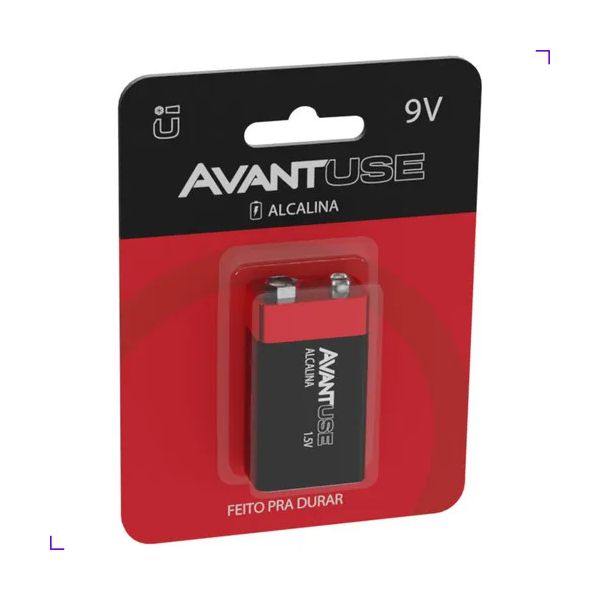 AVANT BATERIA ALCALINA 9V C/ 01