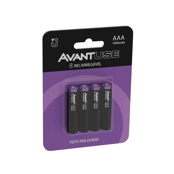 AVANT PILHA RECARREGAVEL AAA BLISTER C/ 04