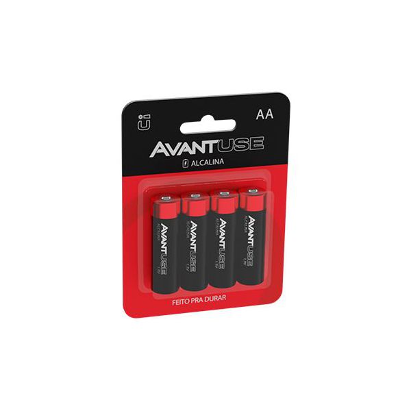 AVANT PILHA ALCALINA PEQUENA AAA BLISTER C/ 04
