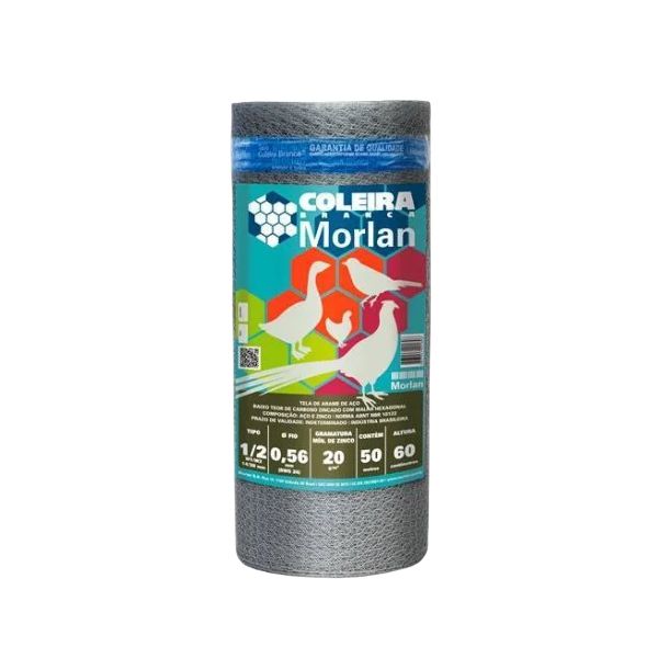 MORLAN TELA ARAME VIVEIRO ½” FIO 24 X 0,60CM X 50M