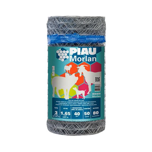 MORLAN TELA ARAME MANGUEIRÃO 3' FIO 16 X 0,80CM X 50M