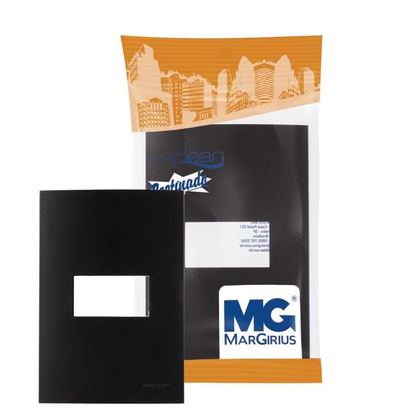 MARGIRIUS EBONY CLEAN PLACA 4X2 1 POSTO HORIZONTAL