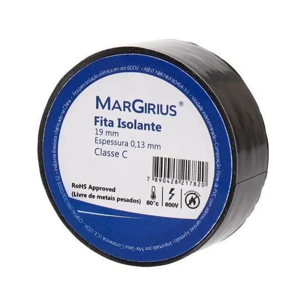 MARGIRIUS FITA ISOLANTE PRETA 19MM X 5M
