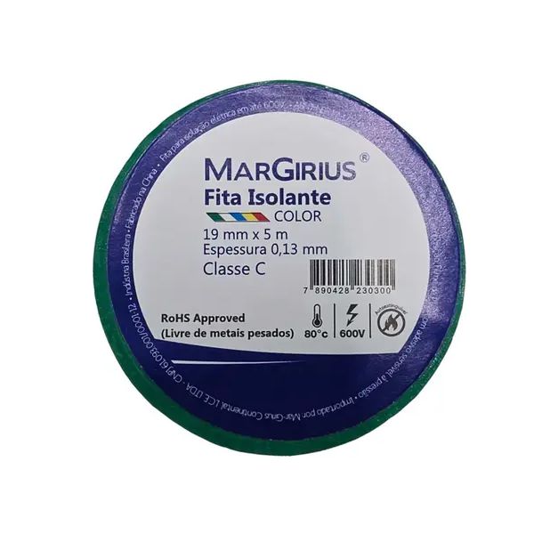 MARGIRIUS FITA ISOLANTE VERDE 19MM X 5M