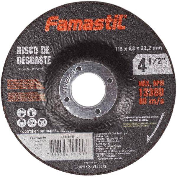 FAMASTIL DISCO DESBASTE 4.1/2