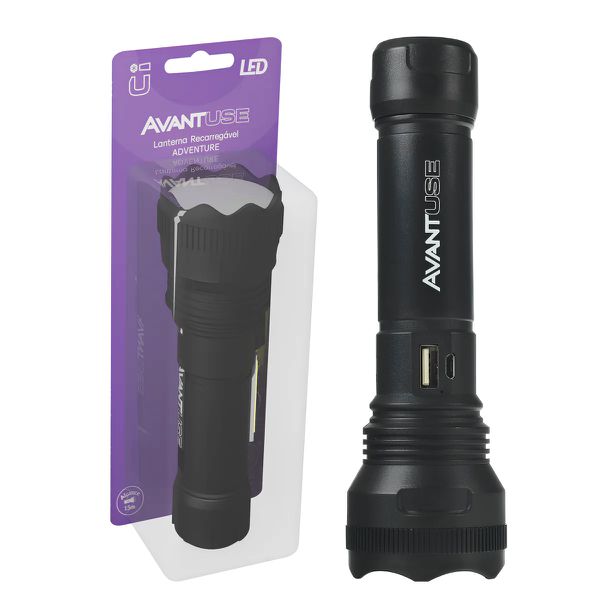 AVANT LANTERNA RECARREGÁVEL ADVENTURE LED 3W BIVOLT