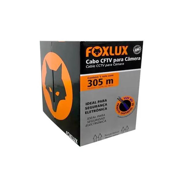 FOXLUX CABO DE REDE CFTV P/ CAMERA C/ 305MTS