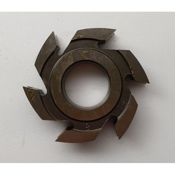 Fresa Para Talinha de Veneziana / Madeira Roliça 100mm X 8mm 6 Asas Em Aço Fepam