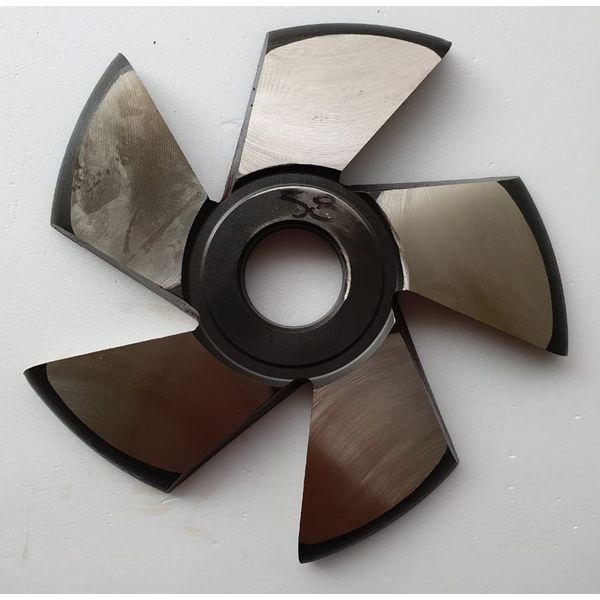 Fresa para almofadas tipo Cruzeiro 165mm X 20mm 5 Asas Aço Fepam 
