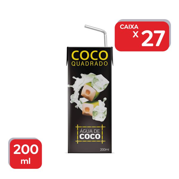 Água de Coco Quadrado TP 200ml. - 27x200ml
