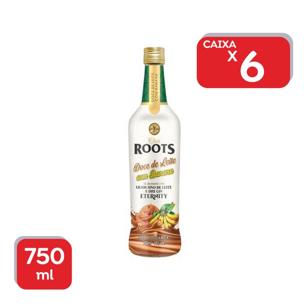 Licor Our Roots Doce de Leite com Banana 750ml - 6x750ml.
