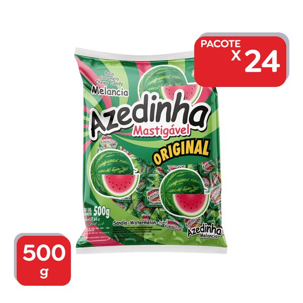 Bala Icekiss Mastigável Azedinha Melancia 500g - 24x500g