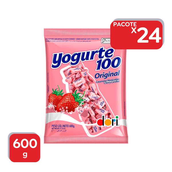 Bala Mastigável Yogurte 100 600g - 24x600g