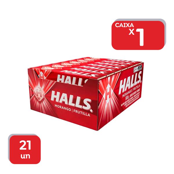 Drops Halls Morango 28g - 21x28g