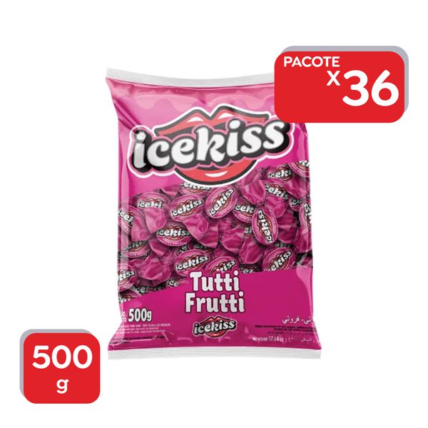Bala Icekiss Tentação Tutti-Frutti 500g - 36x500g
