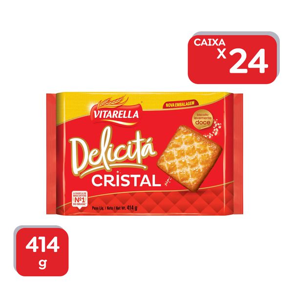 Biscoito Vitarella Delicitá Cristal Levemente Doce - 24x414g