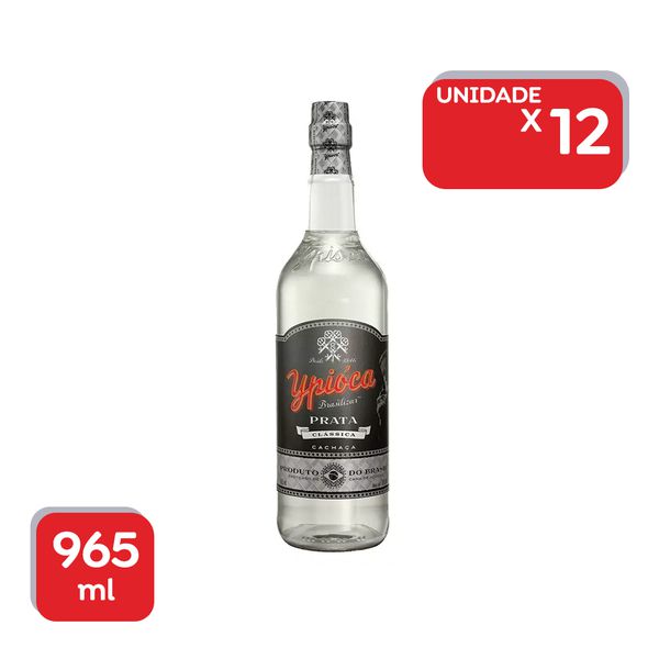 Aguardente Ypioca Prata 965ml - 12x965ml.