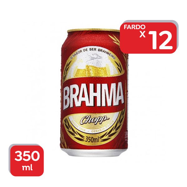 Cerveja Brahma Pilsen Lata 350ml - 12x350ml.