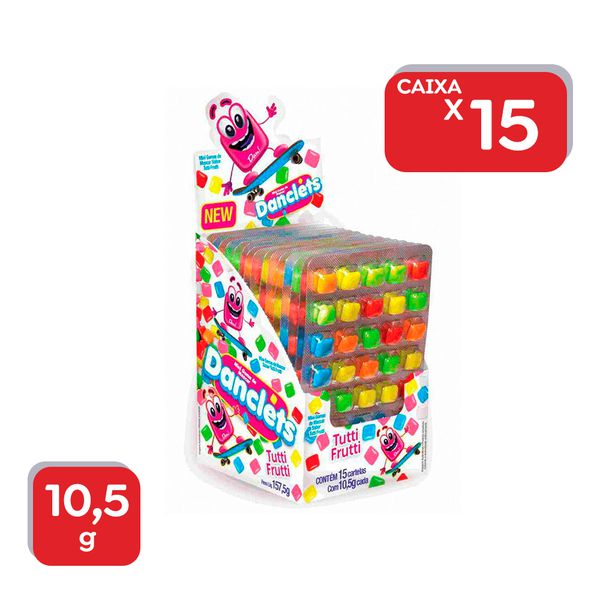 Chicle Danclets Mini Tutti Frutti 13,5g - 15x13,5g