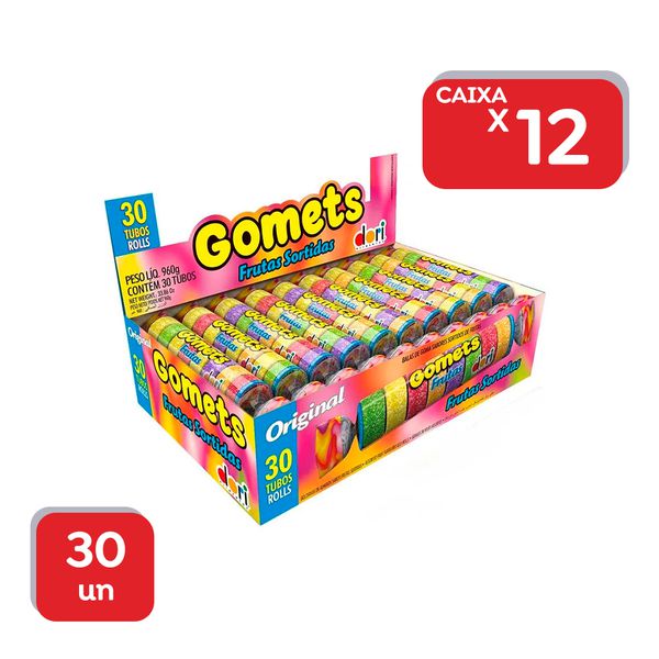 Bala De Goma Jujuba Gomets Dori Frutas - 1x30 Un.