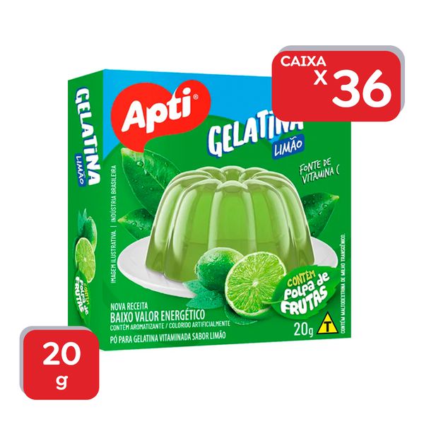 Gelatina Apti Limão 20g - 36x20g