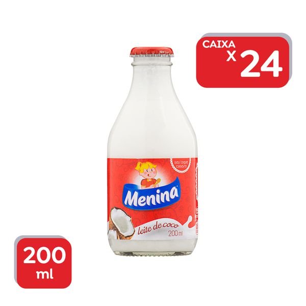 Leite de Coco Menina Vidro 200ml - 24x200ml