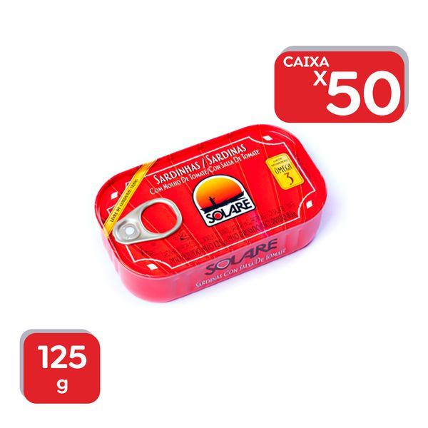 Sardinha Solare com Molho de Tomate 125g - 1x50Un