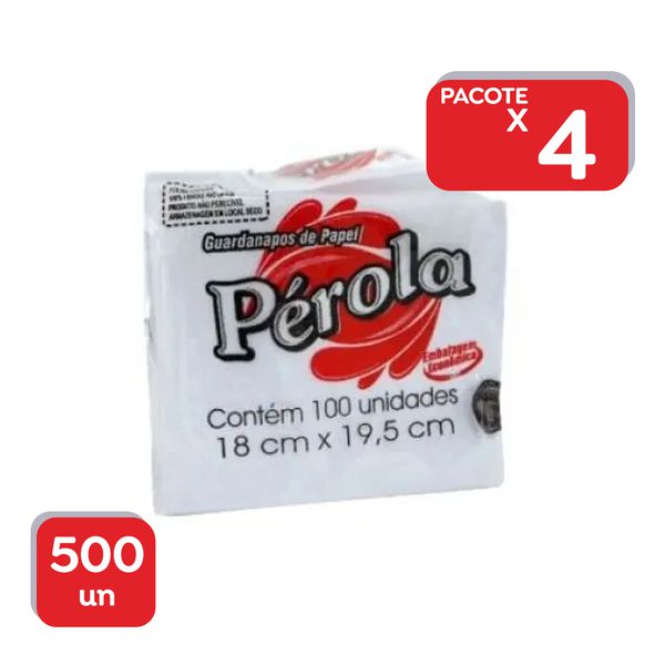 Guardanapo de Seda Pérola 18x19cm - 4x500 Un