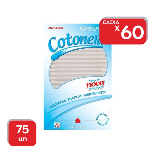Hastes Flexíveis Cotonela 75Un - 60x75 Un