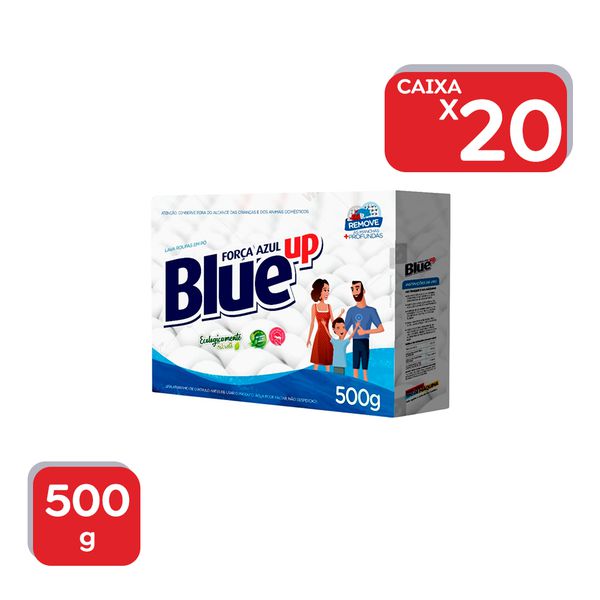 Lava Roupas Em Pó Blue Up Força Azul 500g - 1x20Un