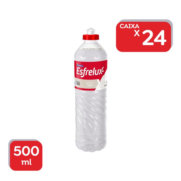 Detergente Líquido Esfrelux Clear 500ml - 24x500ml.