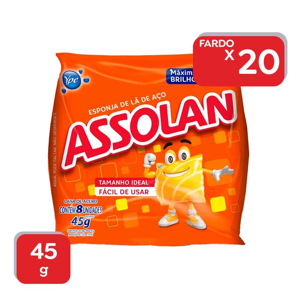 Lã de Aço Assolan Ypê - 20x8 Un