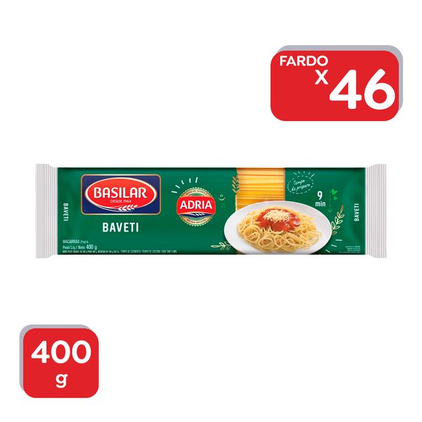 Macarrão Basilar Baveti 400g - 46x400g